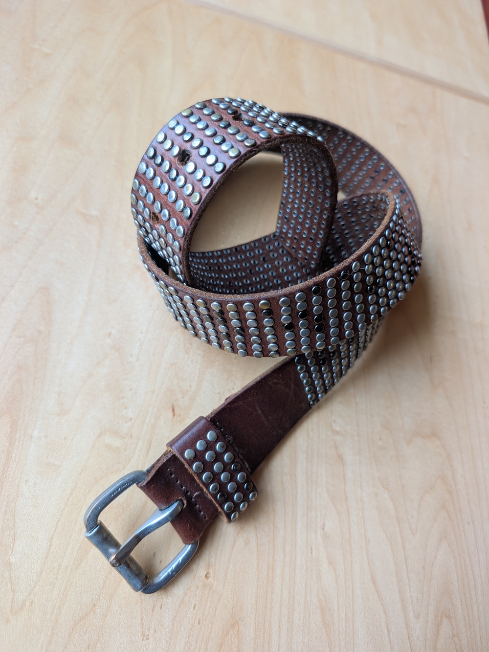 Studded Leather Belt